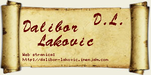 Dalibor Laković vizit kartica